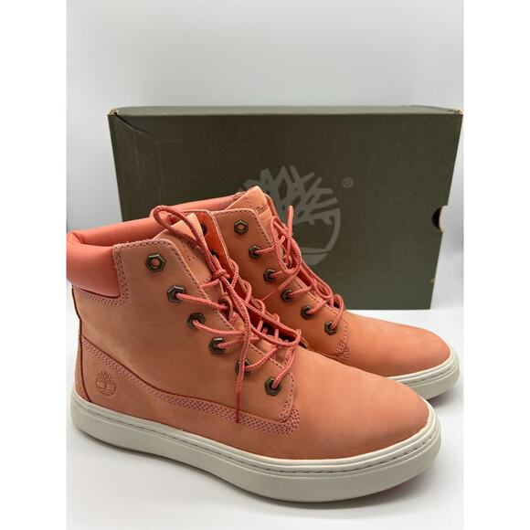 Timberland Women's Londyn 6" Lace Up Leather MD Pink Boots Size 9 Used - Picture 12 of 12